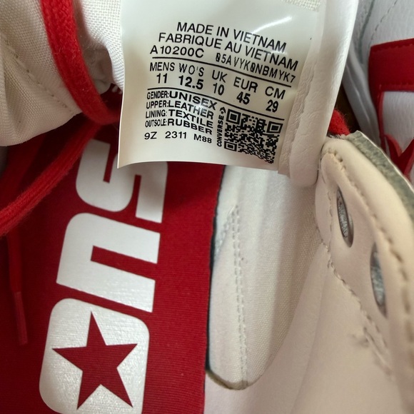 Converse CONS Fastbreak Pro Red and White High-Top Sneakers - Picture 9 of 11